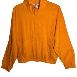 Spanx women's Size XL Orange Active Run Water
Resistant Half-Zip Jacket